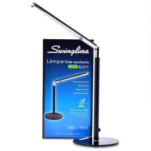 Swingline - Lampara Led De Escritorio Mesa Base Vidrio