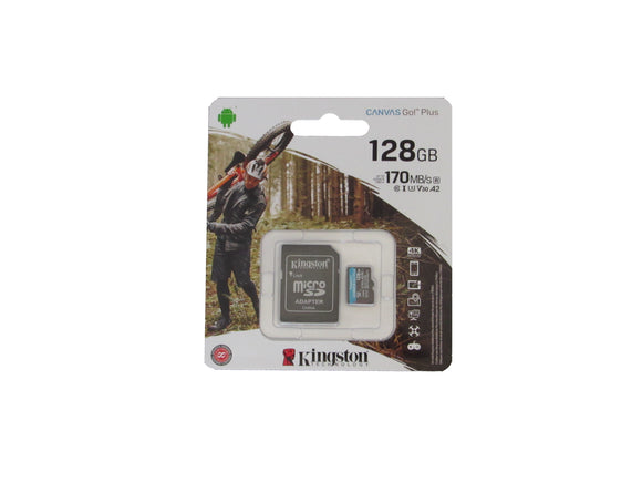 KINGSTON - Memoria Micro Sd Canvas Go Plus 128 Gb V30 A2 Con Adaptador